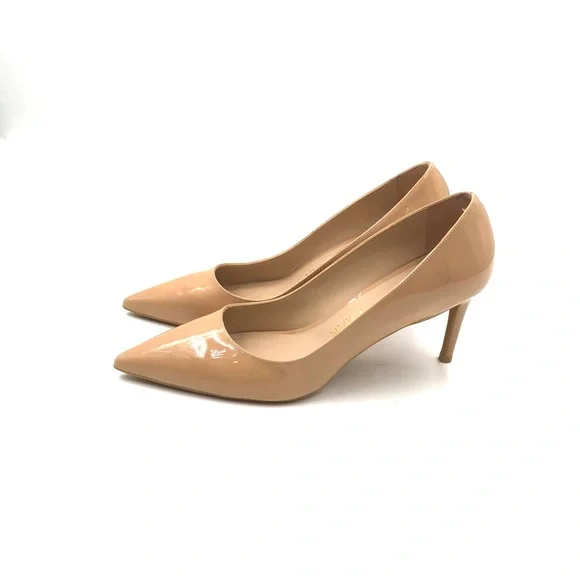 Stuart Weitzman Linsi 75 Pump Adobe Patent Leather Size 8.5 - Picture 3 of 10